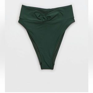 NWT AERIE High Rise Cheeky Cut Bikini Bottom in Sycamore size XS